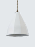 John Lewis Mannez white porcelain ceiling light with brass trim (British brand)