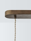 John Lewis Mannez white porcelain ceiling light with brass trim (British brand)