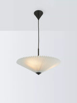 John Lewis John Lewis Pleated Fan Pendant Ceiling Light, White- Buy online at McGrocer