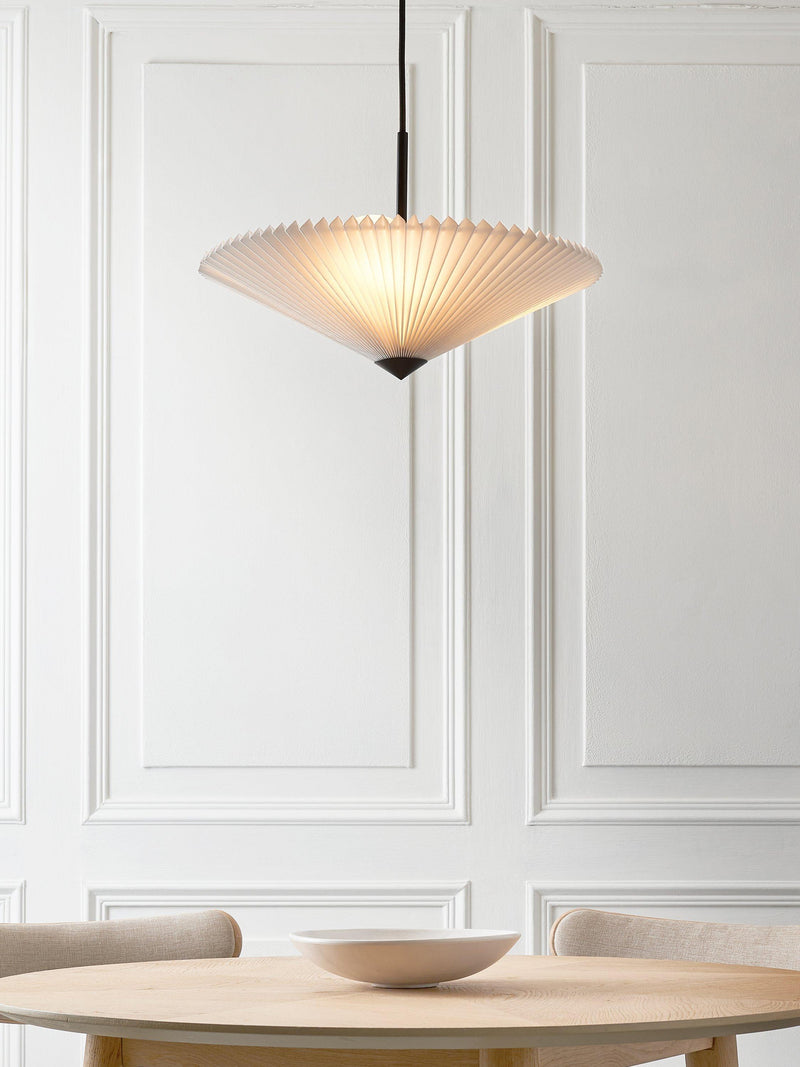 John Lewis pleated fan pendant light white 45cm, imported from the UK