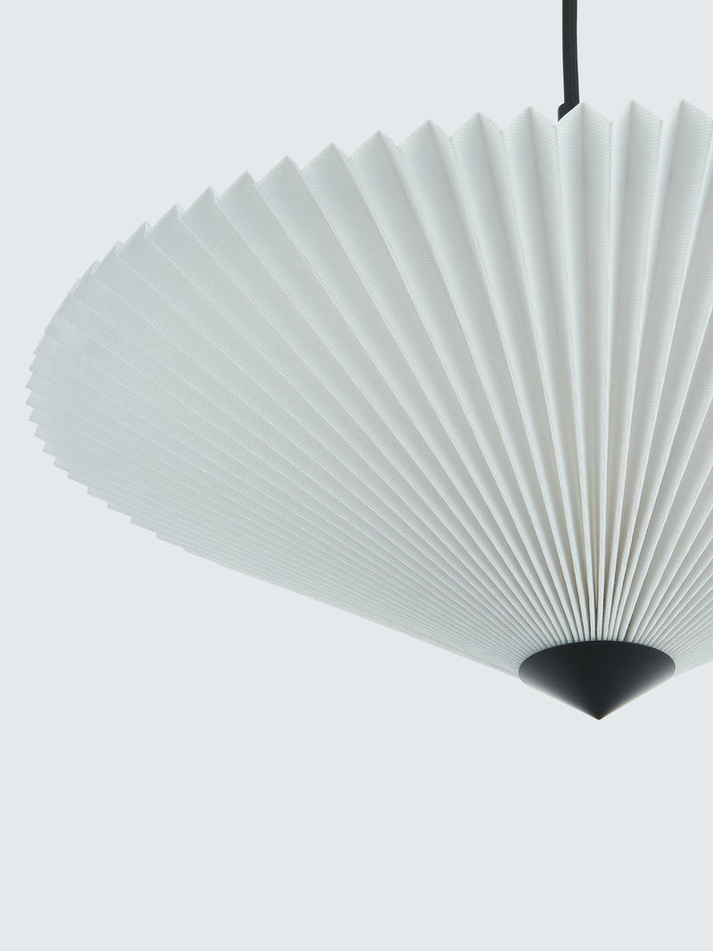 John Lewis pleated fan pendant light white 45cm, imported from the UK