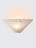 John Lewis Pleated Fan Wall Light White (British brand)