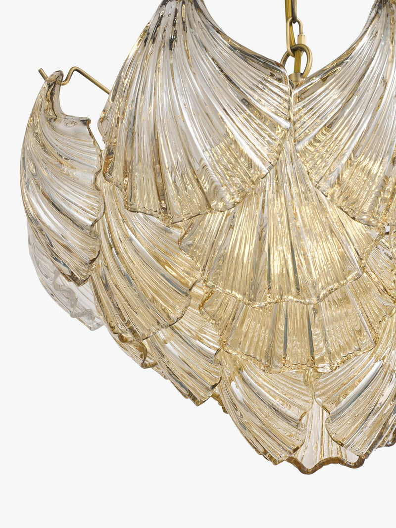 John Lewis Deco Shell pendant light champagne, imported from the UK