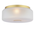 John Lewis Ripley Glass Flush Ceiling Light, Frosted, 30cm