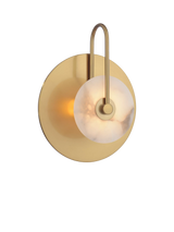 John Lewis John Lewis Alabaster Wall Light, Brass- Buy online at McGrocer