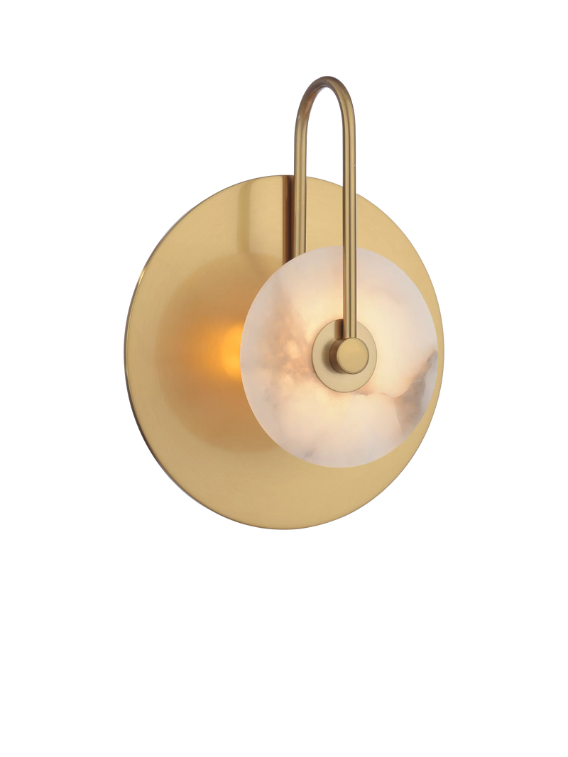 John Lewis alabaster wall light brushed brass (British brand)