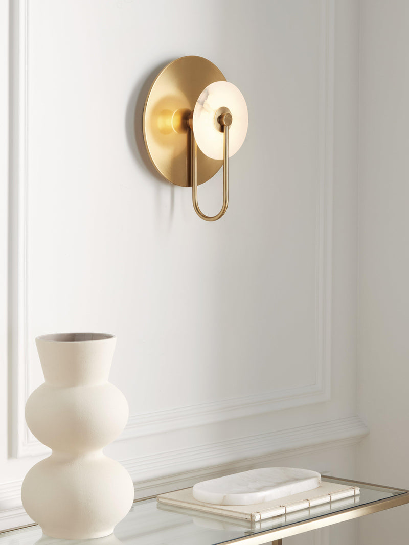 John Lewis alabaster wall light brushed brass (British brand)