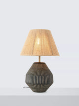 John Lewis John Lewis Linear Ceramic Table Lamp, Charcoal- Buy online at McGrocer