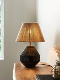 John Lewis ceramic table lamp Charcoal medium (British brand)