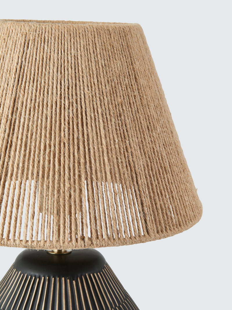 John Lewis ceramic table lamp Charcoal medium (British brand)