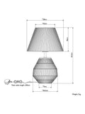 John Lewis ceramic table lamp Charcoal medium (British brand)
