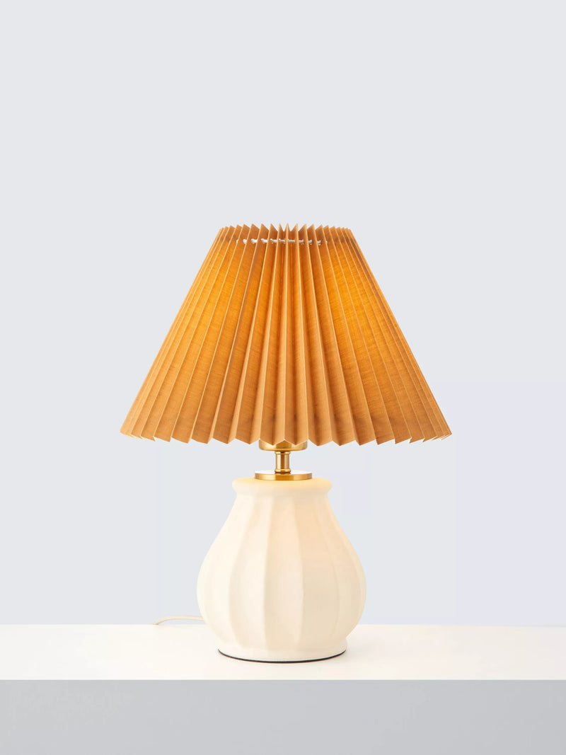 John Lewis white ceramic bedside table lamp 37cm tall, imported from the UK