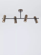 John Lewis John Lewis Cooper 4 Spotlight Ceiling Bar, Dark Bronze- Buy online at McGrocer