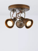 John Lewis John Lewis Stirrup 3 Spotlight Ceiling Plate, Warm Brass- Buy online at McGrocer