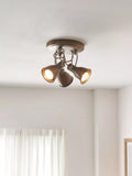 John Lewis Stirrup 3 spotlight ceiling plate warm brass, UK version
