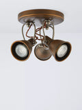 John Lewis Stirrup 3 spotlight ceiling plate warm brass, UK version
