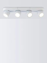 John Lewis John Lewis Wilson 4 Spotlight Ceiling Bar, White- Buy online at McGrocer