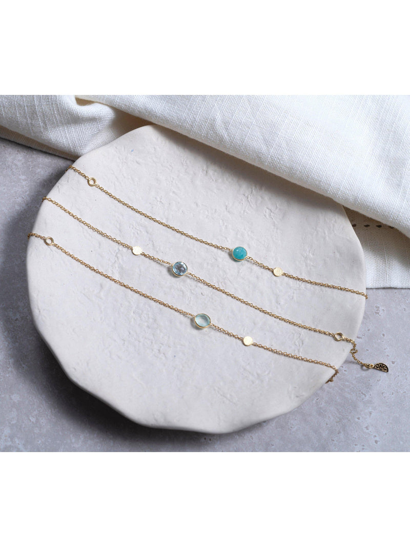 Auree amazonite disc chain bracelet (British brand)