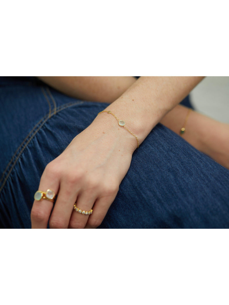 Auree amazonite disc chain bracelet (British brand)