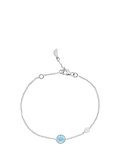 Auree Salina Blue Topaz and Disc Chain Bracelet, 16-19cm