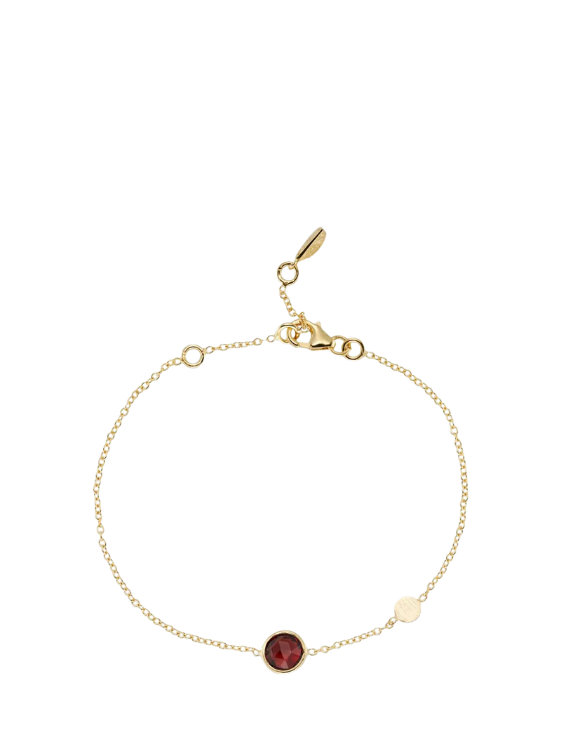 Auree Salina garnet disc chain bracelet (British brand)