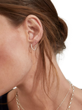 Auree Alhambra mini piccolo twisted hoop earrings silver (British brand)