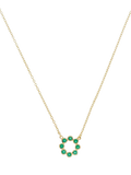 Auree Ortigia gemstone pendant necklace, gold vermeil, imported from the UK