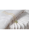 Auree Ortigia gemstone pendant necklace, gold vermeil, imported from the UK