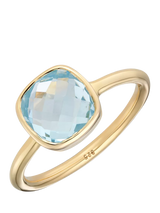 John Lewis Auree Mondello Blue Topaz Cocktail Ring Gold- Buy online at McGrocer