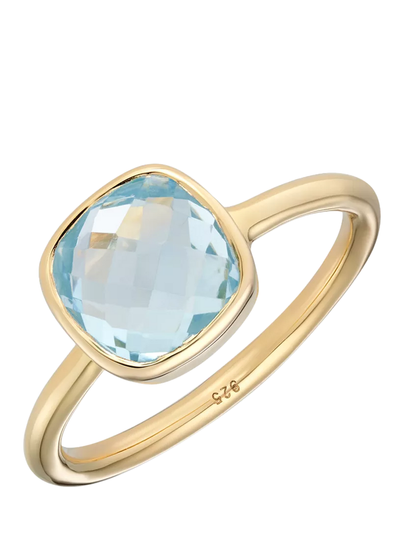 Auree Mondello Blue Topaz Cocktail Ring Gold