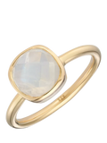 Bague cocktail coussin Auree en argent sterling plaqué or, version UK