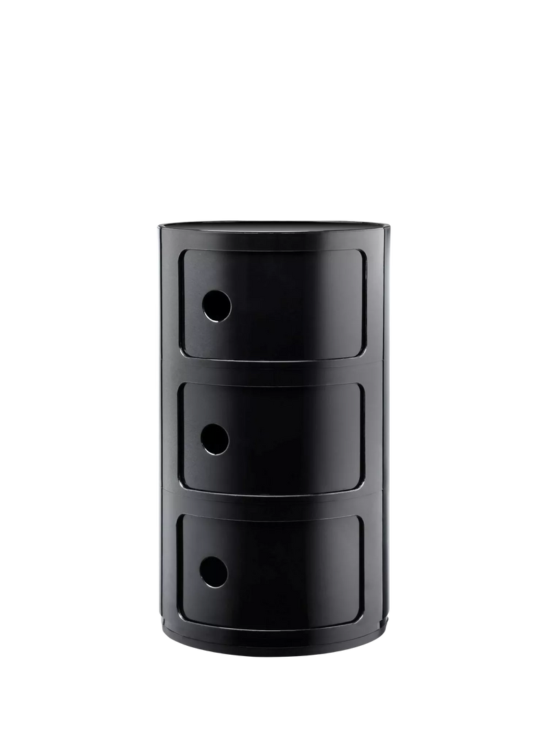 Kartell Componibili 3-tier side table recycled technopolymer (British brand)