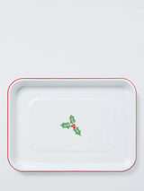 John Lewis John Lewis Christmas Enamel Baking Tray 33cm White Multi- Buy online at McGrocer