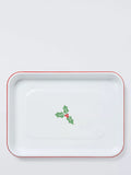 John Lewis enamel baking tray 33cm white multi - British product