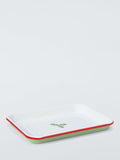 John Lewis enamel baking tray 33cm white multi - British product