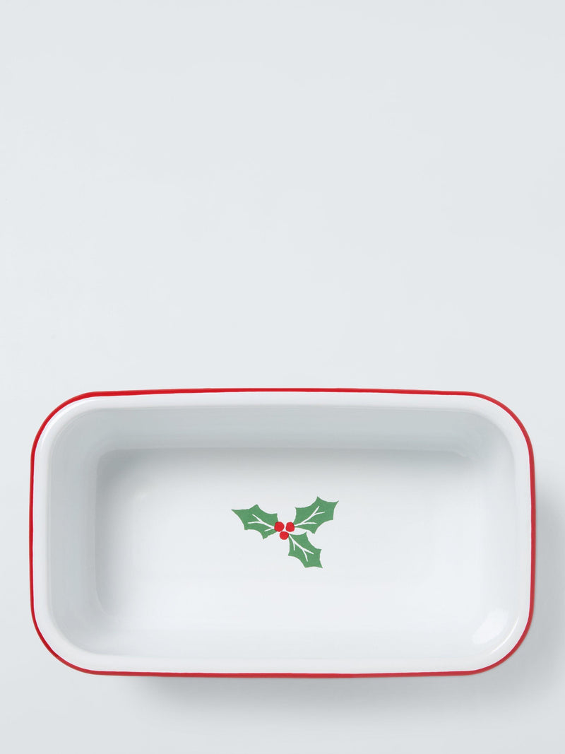 John Lewis Christmas enamel loaf tin 23cm, UK version