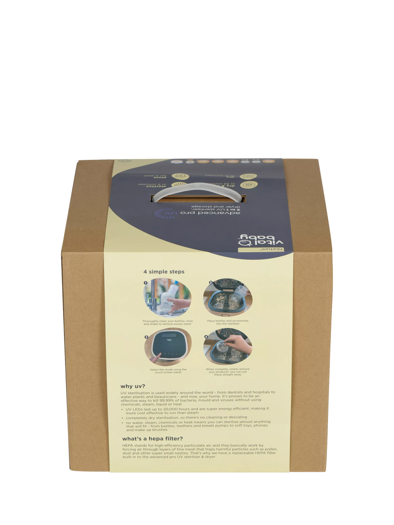 Vital Baby UV steriliser dryer Arctic White - British product