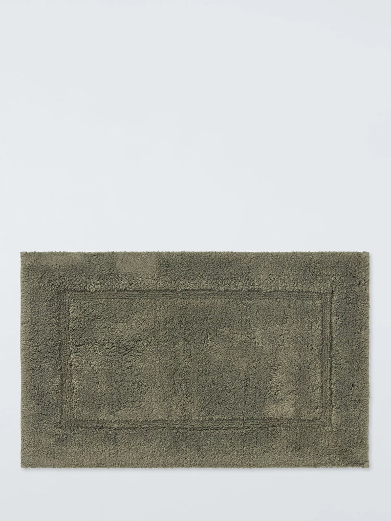 John Lewis Micro-Fresh Deep Pile Bath Mat, Dark Khaki, Medium (L50 x W80cm)