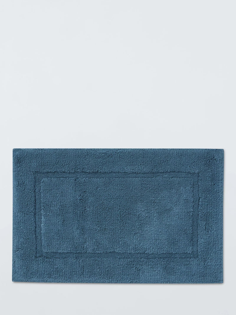 John Lewis Micro-Fresh Deep Pile Bath Mat, Loch Blue, Medium (L50 x W80cm)