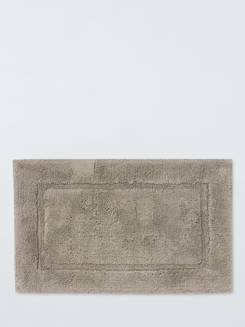 John Lewis Micro-Fresh Deep Pile Bath Mat, Pale Mole, Medium (L50 x W80cm)