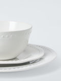 John Lewis white stoneware dinnerware set 12 piece (British brand)