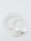 John Lewis white stoneware dinnerware set 12 piece (British brand)
