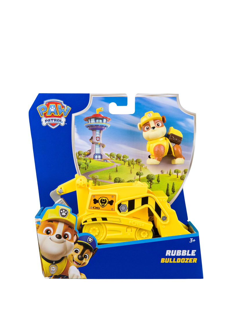 Paw Patrol Rubble Bulldozer toy vehicle with construction parts (British brand)