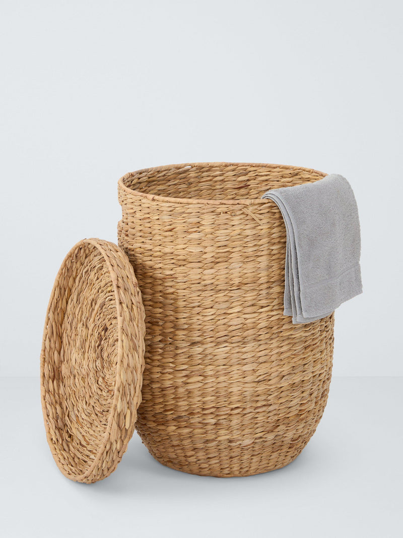 John Lewis natural bulrush laundry basket, imported from the UK