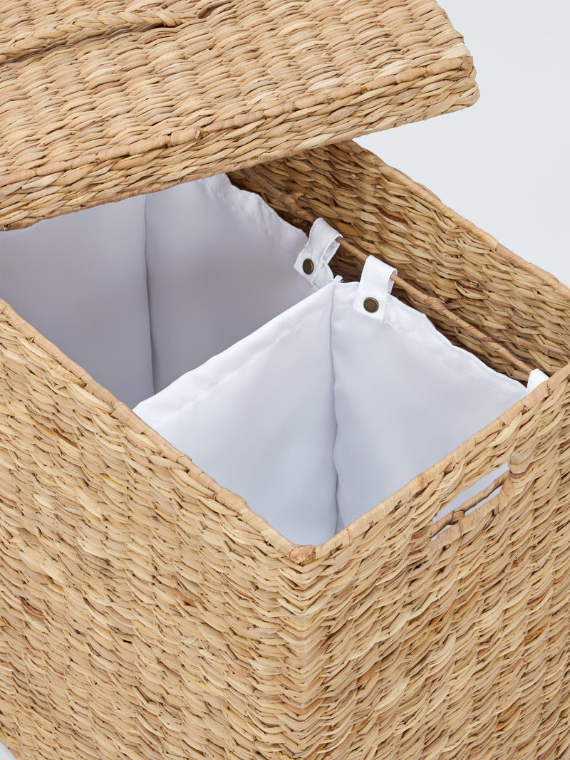 John Lewis double laundry basket natural bulrush, UK version
