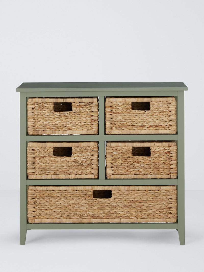 John Lewis sage bathroom storage unit with bulrush drawers, UK version
