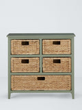 John Lewis sage bathroom storage unit with bulrush drawers, UK version
