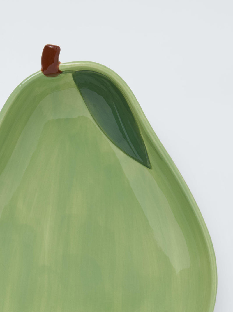 Deliciously Ella pear stoneware serving bowl 26cm green (British brand)