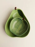 Deliciously Ella pear stoneware serving bowl 26cm green (British brand)
