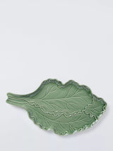 John Lewis John Lewis X Deliciously Ella Kale Hand Painted Stoneware Serving Platter, 40cm, Green- Buy online at McGrocer